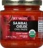Sky Valley Sambal Oelek Chili Paste - Red Chili Paste, Made with Red Jalapenos & Garlic, Gluten Free, Vegan, Keto, USDA Organic, Non-GMO, Sambal Oelek Sauce, Chili Paste Asian - 7 Oz
