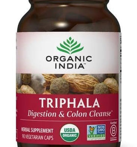 ORGANIC INDIA Triphala Herbal Supplement - Digestion & Colon Support, Immune System Support, Adaptogen, Nutrient Dense, Vegan, Gluten-Free, USDA Certified Organic, Non-GMO - 90 Capsules