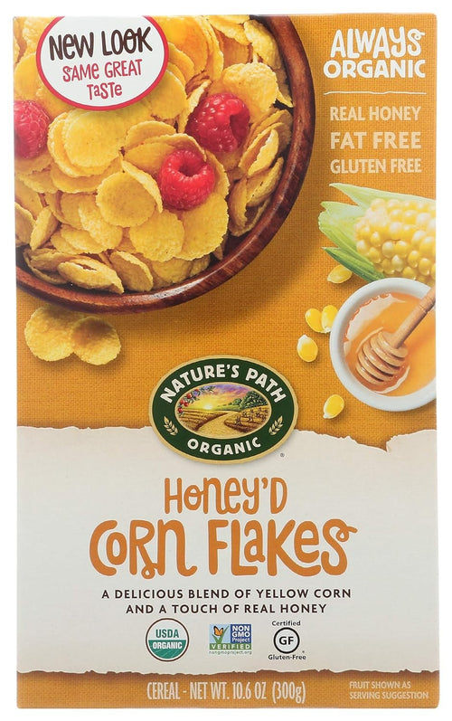Nature's Path Organic Honey'd Corn Flakes Cereal, 10 oz Box
