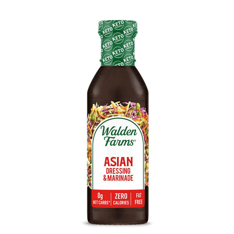 Walden Farms Asian Dressing, 12 oz. Bottle, Fresh and Delicious Salad Topping, Sugar Free 0g Net Carbs Condiment