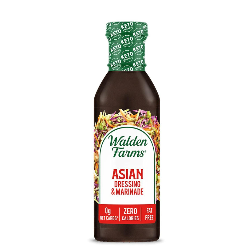 Walden Farms Asian Dressing, 12 oz. Bottle, Fresh and Delicious Salad Topping, Sugar Free 0g Net Carbs Condiment