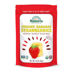 NATIERRA Nature's All Foods Organic Freeze-Dried Bananas and Strawberries | Non-GMO & Vegan | 1.8 Ounce