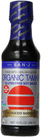 San-J Organic Tamari Soy Sauce, Reduced Sodium, 10 Fl Oz