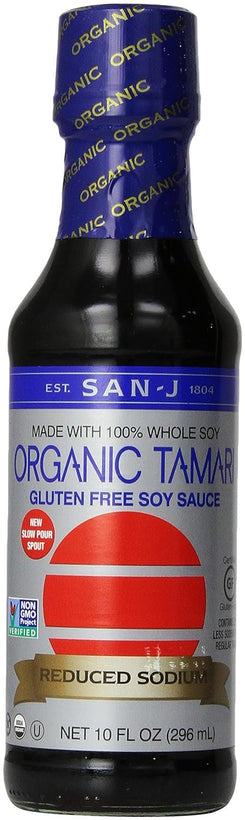 San-J Organic Tamari Soy Sauce, Reduced Sodium, 10 Fl Oz