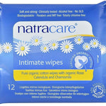 Natracare Organic Cotton Intimate Wipes (12 Wipes)