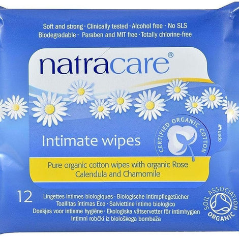 Natracare Organic Cotton Intimate Wipes (12 Wipes)