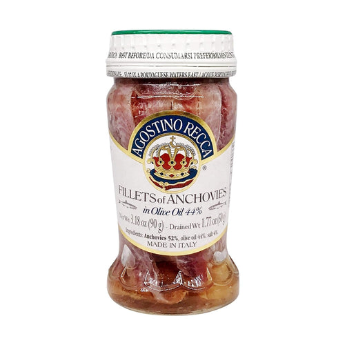 Agostino Recca Anchovies in Jar, 3.35 oz