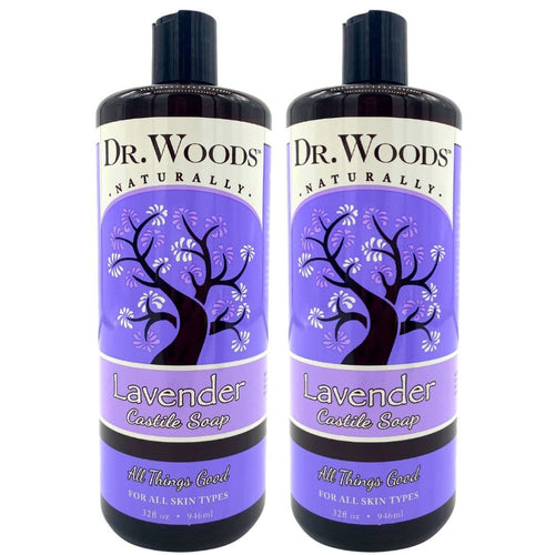 Dr. Woods Lavender Liquid Castile Soap, 32 fl oz (Pack of 2)