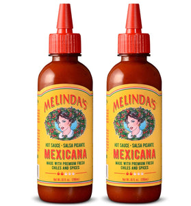 Melinda’s Salsa Picante Mexicana Hot Sauce – Mild Mexican Hot Sauce with Cayenne, Habanero Peppers - Keto, Gluten-Free Hot Sauce for Tacos, Burritos, Dressings & More – 10 Oz, 2 Pack