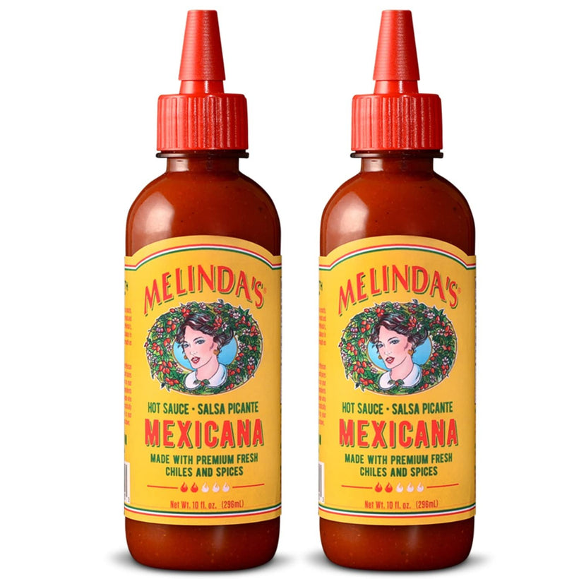 Melinda’s Salsa Picante Mexicana Hot Sauce – Mild Mexican Hot Sauce with Cayenne, Habanero Peppers - Keto, Gluten-Free Hot Sauce for Tacos, Burritos, Dressings & More – 10 Oz, 2 Pack