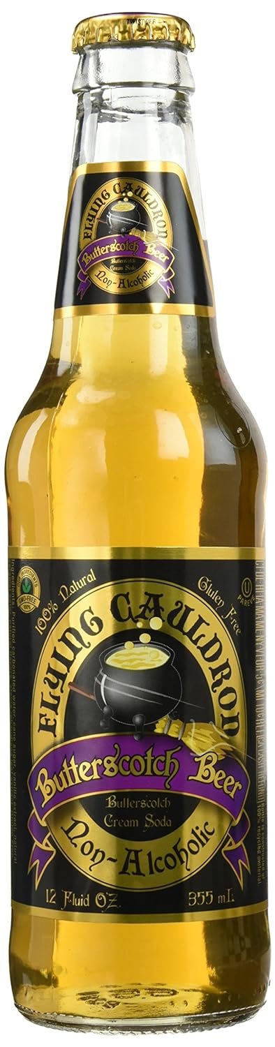 Flying Cauldron Vanilla Butterscotch Beer, 12 fl oz Bottles (Pack of 6)
