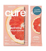 Cure Hydrating Plant Based Electrolyte Mix | Powder for Dehydration Relief | FSA & HSA Eligible | Made with Coconut Water | No Added Sugar | Vegan | Paleo Friendly | Box of 8 Packets - Grapefruit