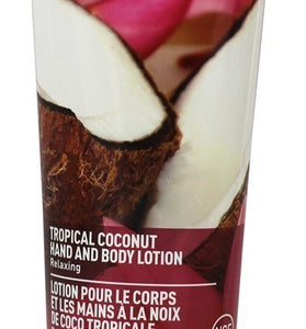 Desert Essence Hand And Body Lotion - Tropical Coconut - 8.9 Ounce - Relaxing - Shea Butter - Jojoba Oil - Nourished & Moisurized - Coconut Infused - Vitamin E - Aloe Vera