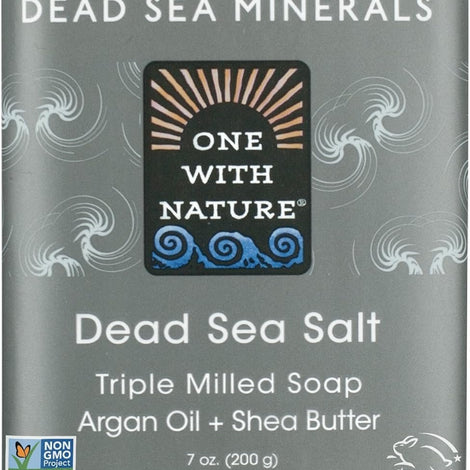 One With Nature, Dead Sea Mineral Bar Soap, Shea Butter, 7 oz