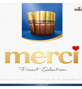 Merci Finest Assortment of European Milk Chocolates 8.8 Ounce Box,20 pieces