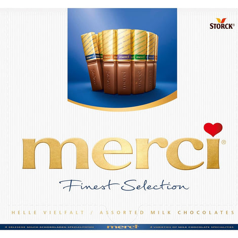 Merci Finest Assortment of European Milk Chocolates 8.8 Ounce Box,20 pieces