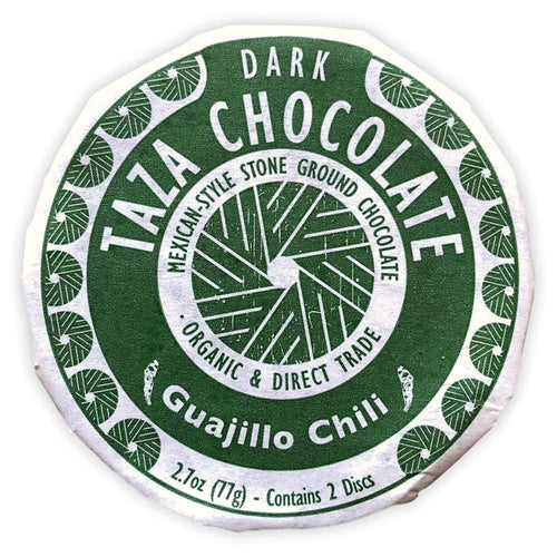 Taza Chocolate Organic Mexicano Disc, 50% Dark Chocolate Guajillo Chili, 2.7 oz