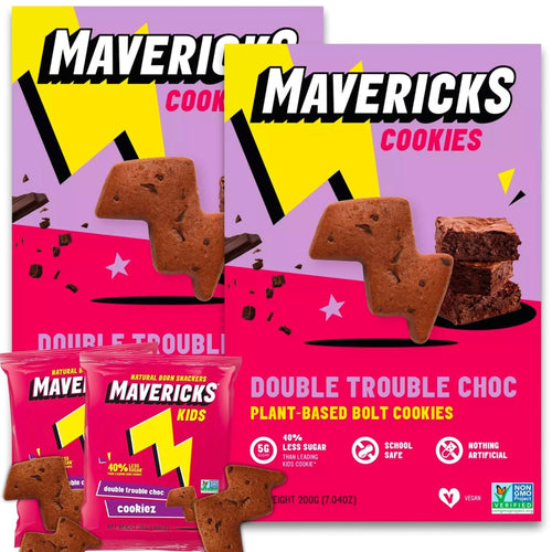 Mavericks Double Trouble Chocolate Chip Cookies, 8 Count (Pack of 2)