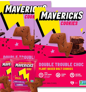 Double Trouble Chocolate Chip Cookies Healthy Snacks Party Favor Bundle, Shareable Individually Wrapped Cookies Made with Less Sugar, Plant Based, School Allergy Friendly, Non-GMO Treats for Boys and Girls, 2 Boxes, 16 Count