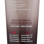 GIOVANNI 2chic Ultra-Sleek Conditioner - Brazilian Phyto-Keratin & Moroccan Argan Oil, Anti-Frizz Formula, Coconut, Shea Butter, Pro-Vitamin B5, Color Safe, Paraben Free - 8.5 oz